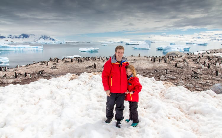 Antarctica with Kids: At Cuverville Island - one of my favorite photos ever with my daughter!
