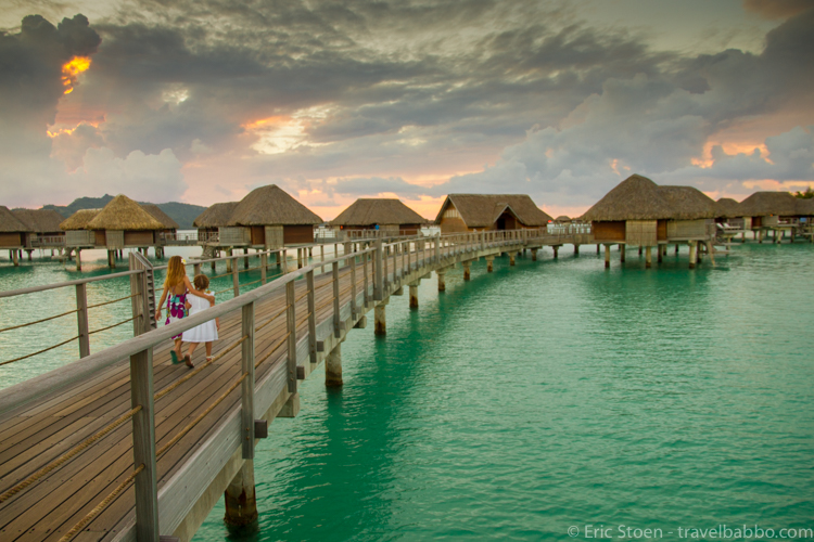 Bora Bora with Kids - Walking to dinner every night was a highlight.