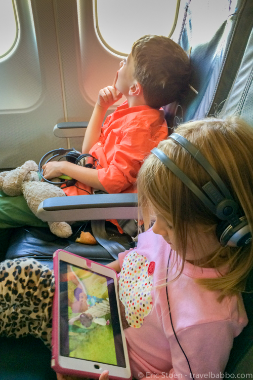 Flying with kids - The iPad Mini is a perfect size for travel