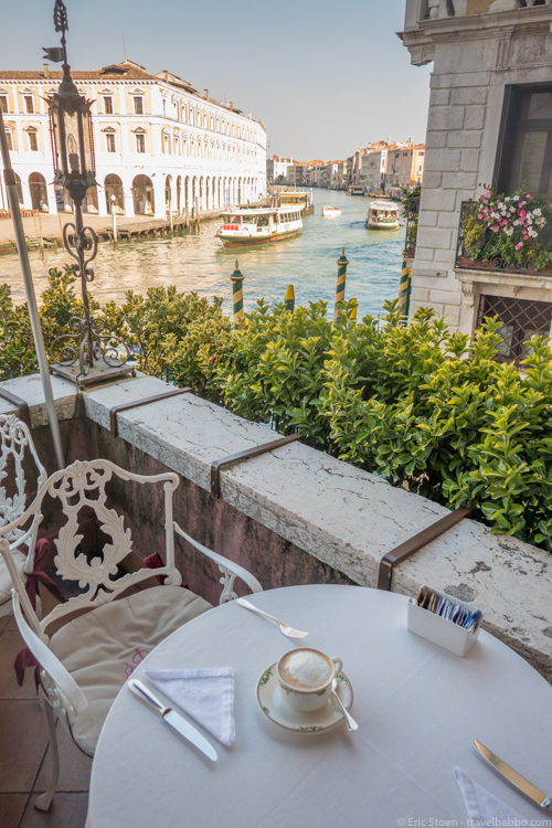 Best of 2016 - A cappuccino at the Hotel al Ponte Antico