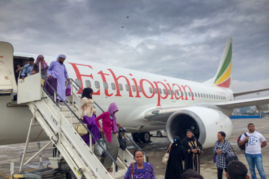 Ethiopian Airlines - Arriving in Addis Ababa