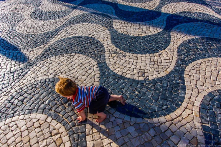 Best Age to Travel - My son in Cascais, Portugal at 11 months