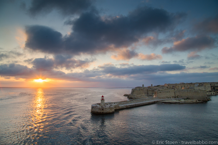 Disney cruise review: Sailing into Malta. A great reason to have a cabin with a balcony.