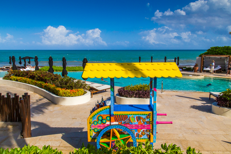 Rosewood Mayakoba - The snow cone cart, earlier in the day.