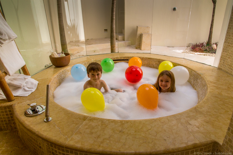 Rosewood Mayakoba - The bubble bath for the kids