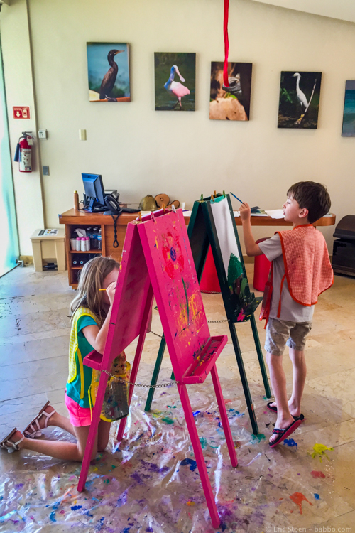 Rosewood Mayakoba - Painting in the kids' club