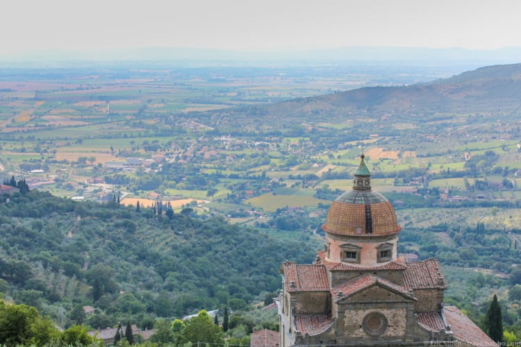 Villa in Tuscany: Looking out from Cortona