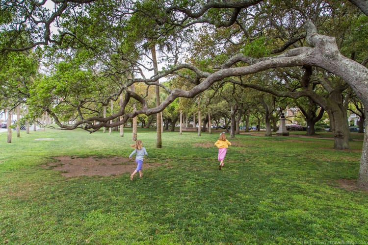 Charleston with Kids: Playing at White Point Garden