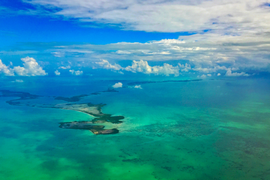 Belize with Kids - the views from the airplane are amazing! 