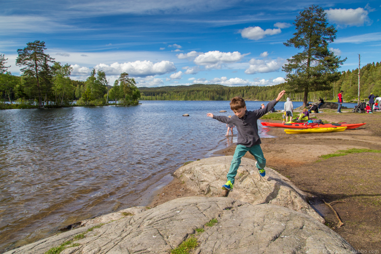 Oslo with kids - Playing at Sognsvann