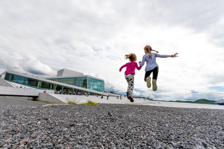 Oslo with kids - Playing at the Oslo Opera House