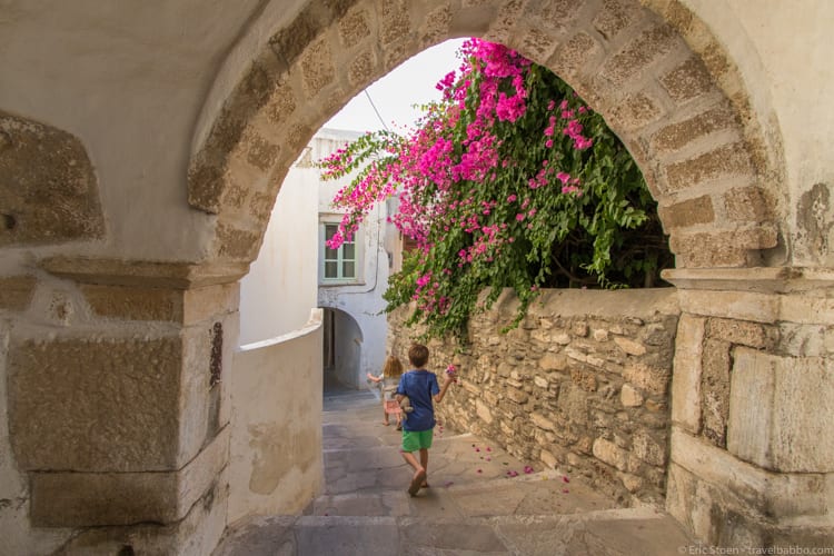 Naxos with kids: In Naxos Town