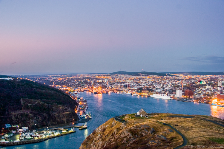 Early bird gets the worm: St. John's, Newfoundland from Signal Hill