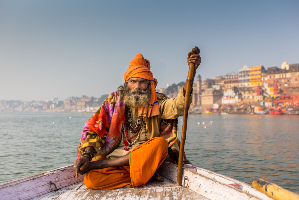 Best of Travel 2015: A Sadhu (holy man) on our boat on the River Ganges in Varanasi , India