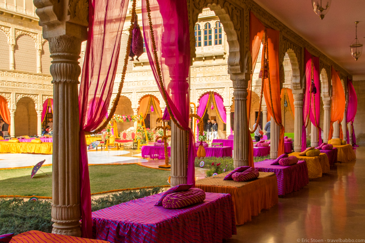 Places to visit in India - The Suryagarh decorated for a wedding