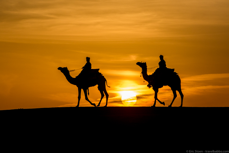 Places to visit in India - Sunset in the Thar Desert