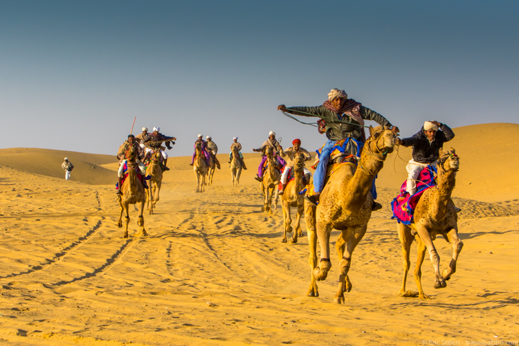 Places to visit in India - Camel jockeys having a little fun