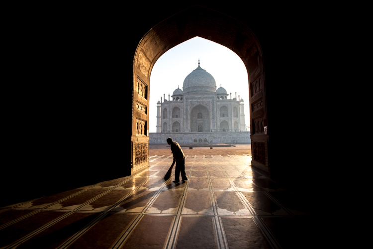 Year in Review: The Taj Mahal early in the morning as seen from inside the mosque 