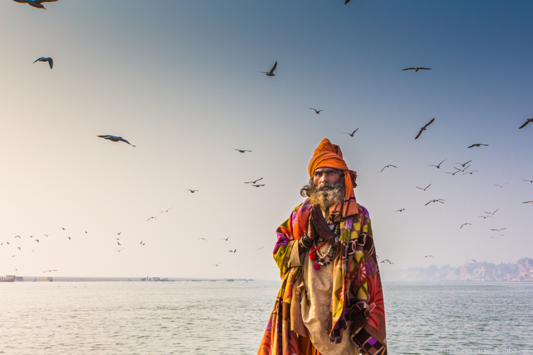 Places to visit in India - A Sadhu on the River Ganges