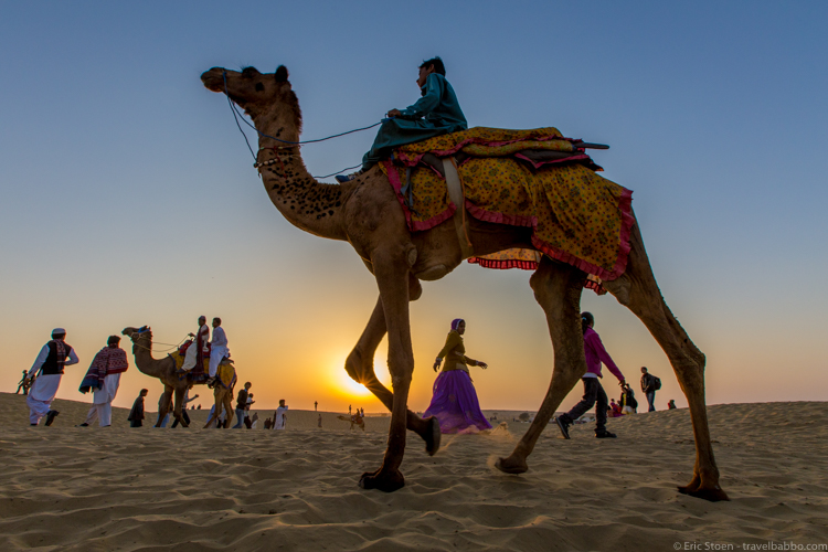 Places to visit in India - Sunset at the Desert Festival outside Jaisalmer
