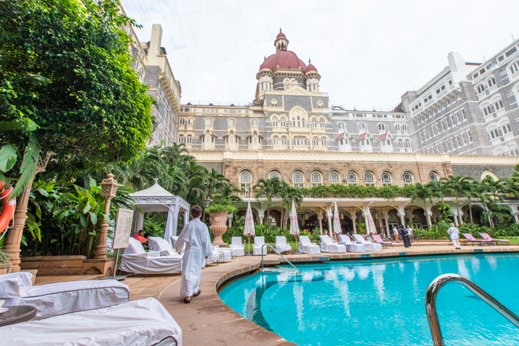 Places to visit in India - The Taj Mahal Palace Mumbai pool