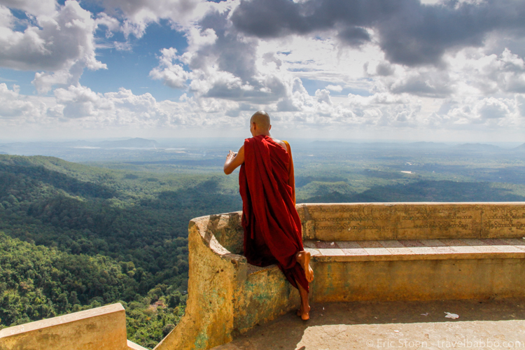 Places to visit in Myanmar: At the top of Taung Kalat 