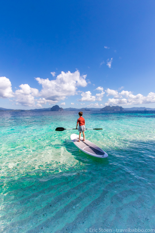 Palawan vs Bora Bora - Paddle boarding in Palawan