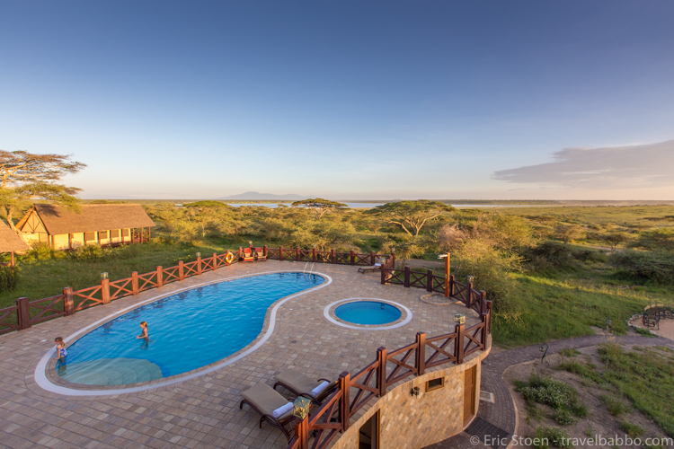 African safari costs - At the Lake Ndutu Tented Camp. We enjoyed swimming in the evenings, but some beach time would have been fun too.