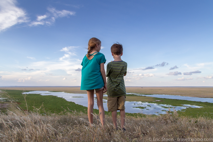 Africa Safari with kids - Overlooking Amboseli National Park