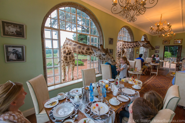 Giraffe Manor Hotel in Kenya breakfast - So much fun!
