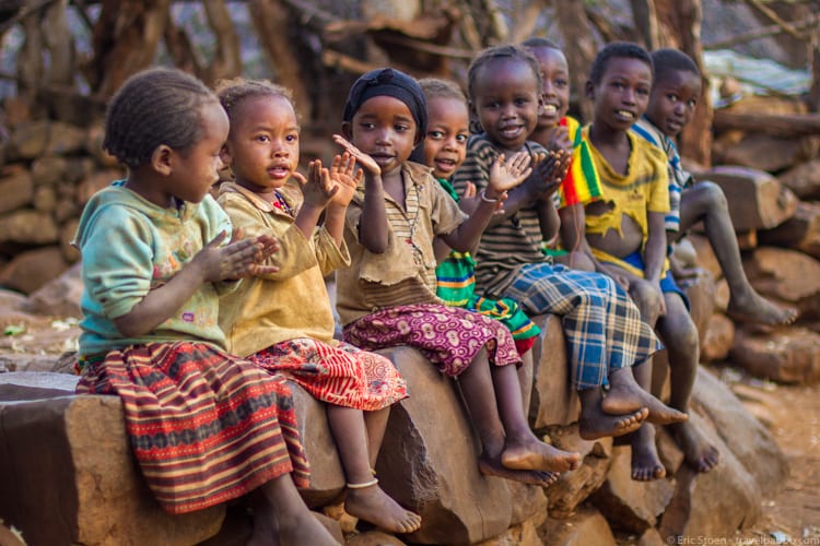 Ethiopia travel: I came across these singing kids in Gamole. One of the highlights of the entire trip.