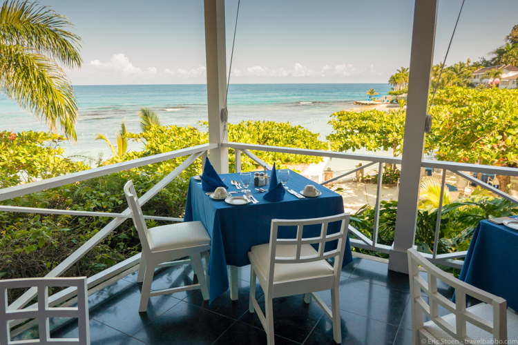 Jamaica with kids - The view from breakfast - Round Hill Resort