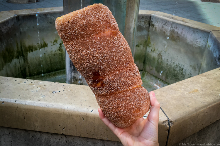 Things to do in Budapest with kids - The holy grail - a chimney cake