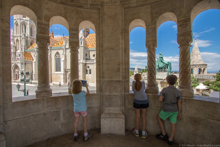 Things to do in Budapest with kids - Inside Fisherman's Bastion