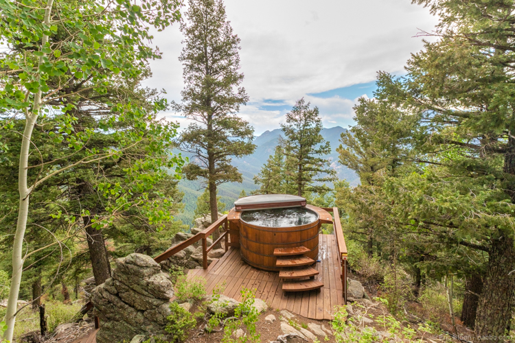 Colorado Springs Kids Activities: The view from Cloud Camp's hot tub is pretty spectacular