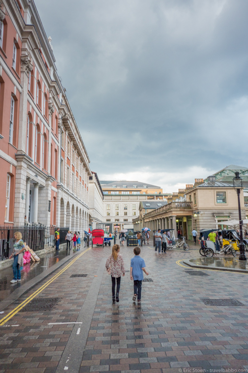 London with Kids - Walking through Covent Garden