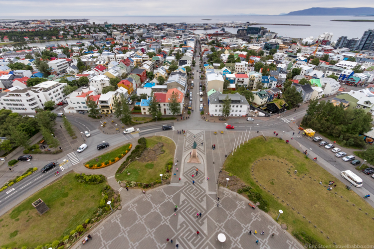 Disney port excursions - The view from Reykjavik's Hallgrímskirkja
