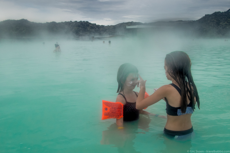 Disney port excursions - At the Blue Lagoon in Iceland