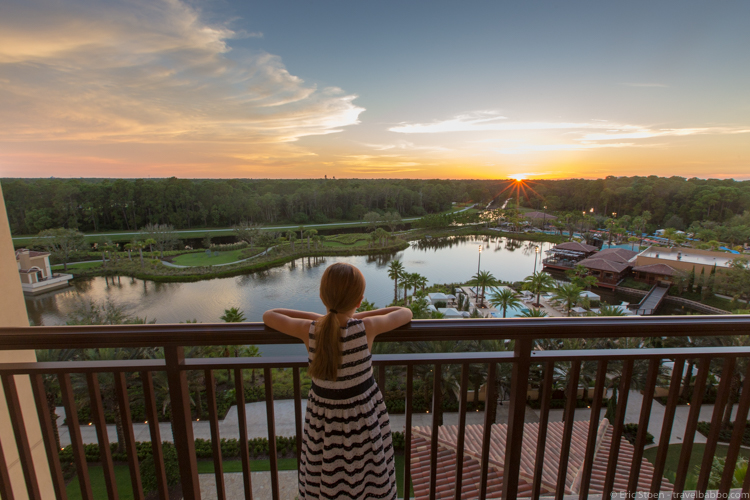 Around the world with kidsd - Sunset at the Four Seasons Orlando