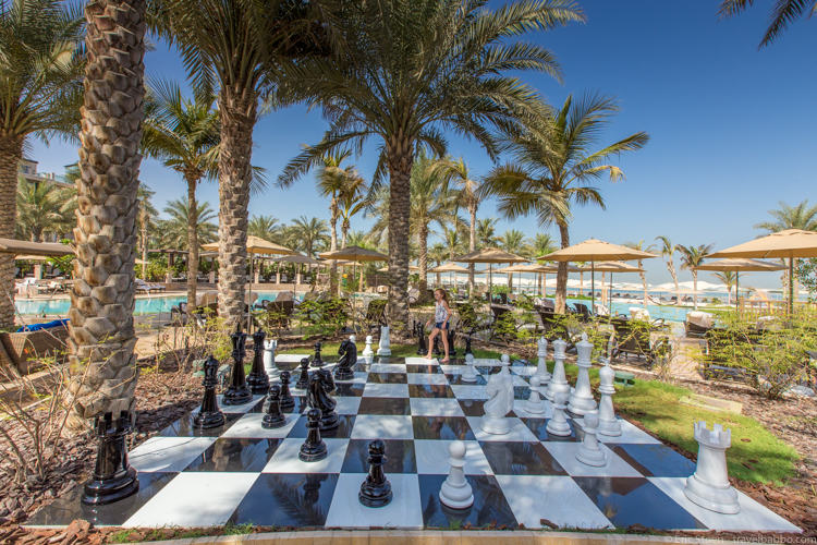 Around the world with kids - chess at Four Seasons Dubai