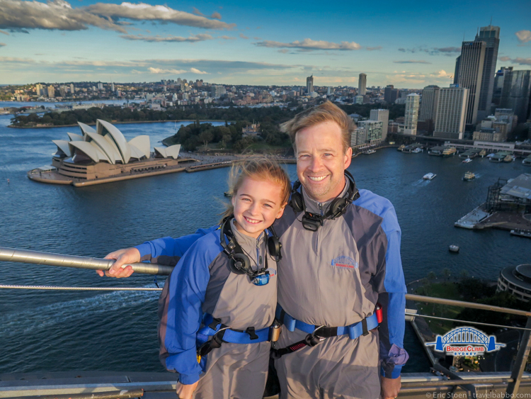 Around the world with kids - At the top of Sydney's Harbour Bridge