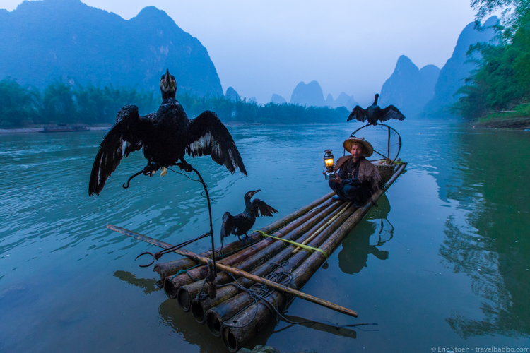 Best Travel 2016 - Sunrise with a cormorant fisherman on the Li River near Xingping