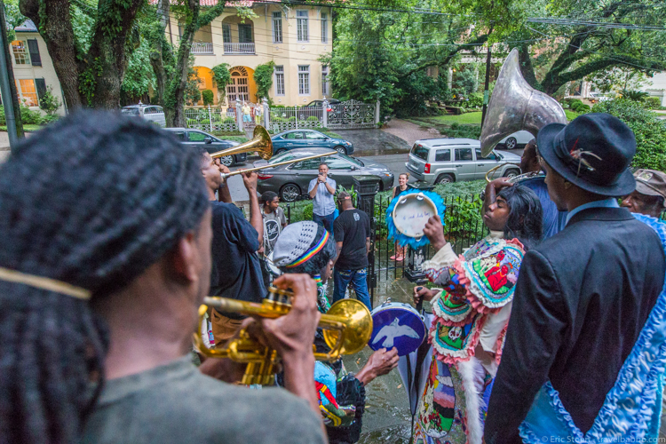 Best of 2016 - The band continuing to play from the front stairs at James Carville's house in New Orleans