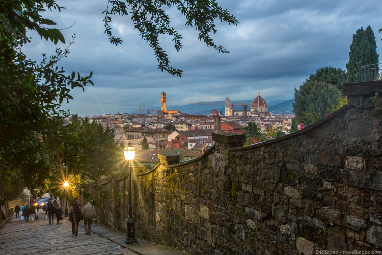 A Week in Florence - Walking down from Piazzale Michelangelo