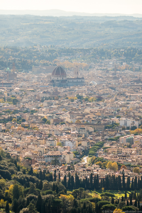 A Week in Florence - Looking down on Florence from Fiesole