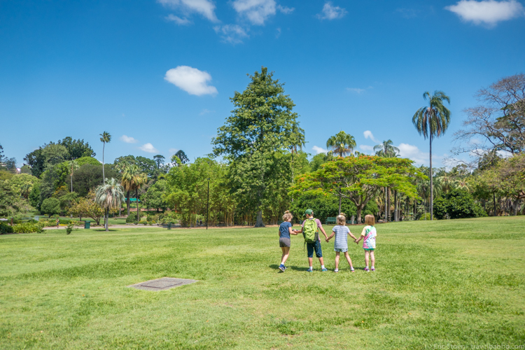Brisbane Australia with Kids - At Brisbane’s City Botanic Gardens