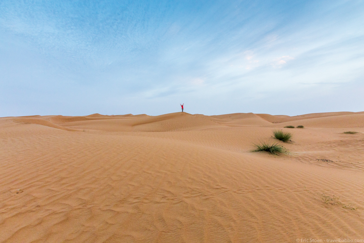 Dubai layover- In the desert outside of Dubai