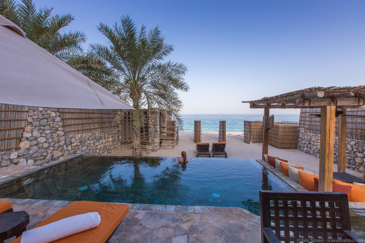 Oman travel - Six Senses Zighy Bay - At our villa