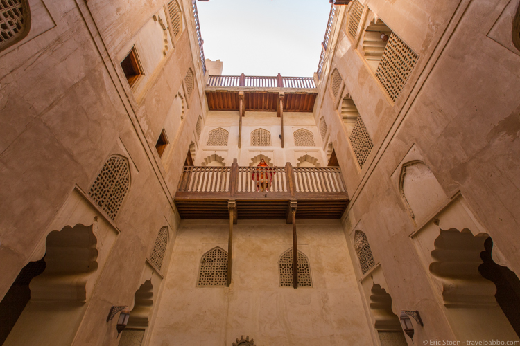 Oman Travel - An inner courtyard at Jabreen Castle
