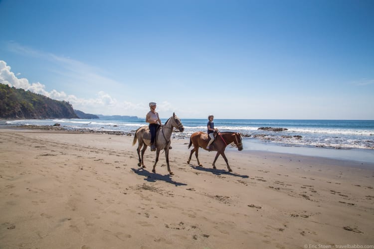 Costa Rica with Kids: My wife and daughter on their horseback ride